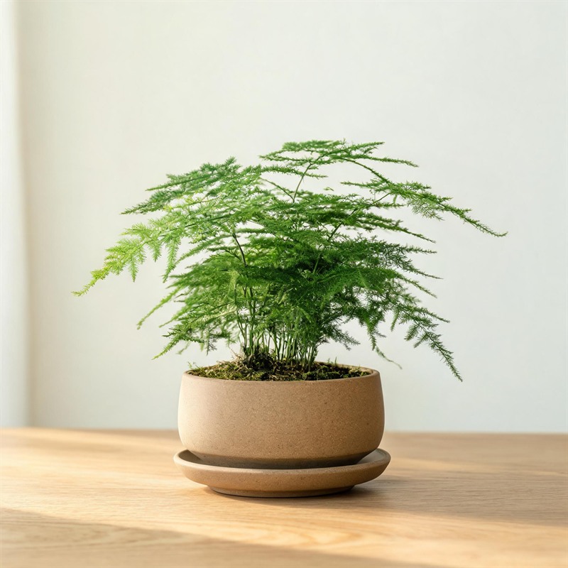 佛山直营仓内养护中的文竹盆景