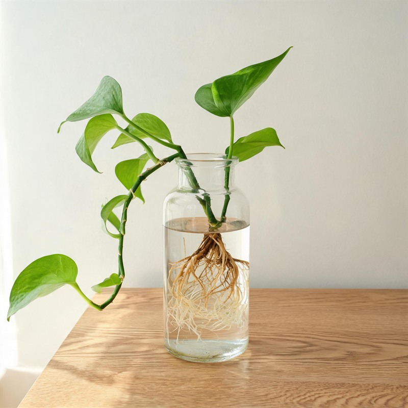 绿萝水培净化植物 玻璃瓶装 含营养液